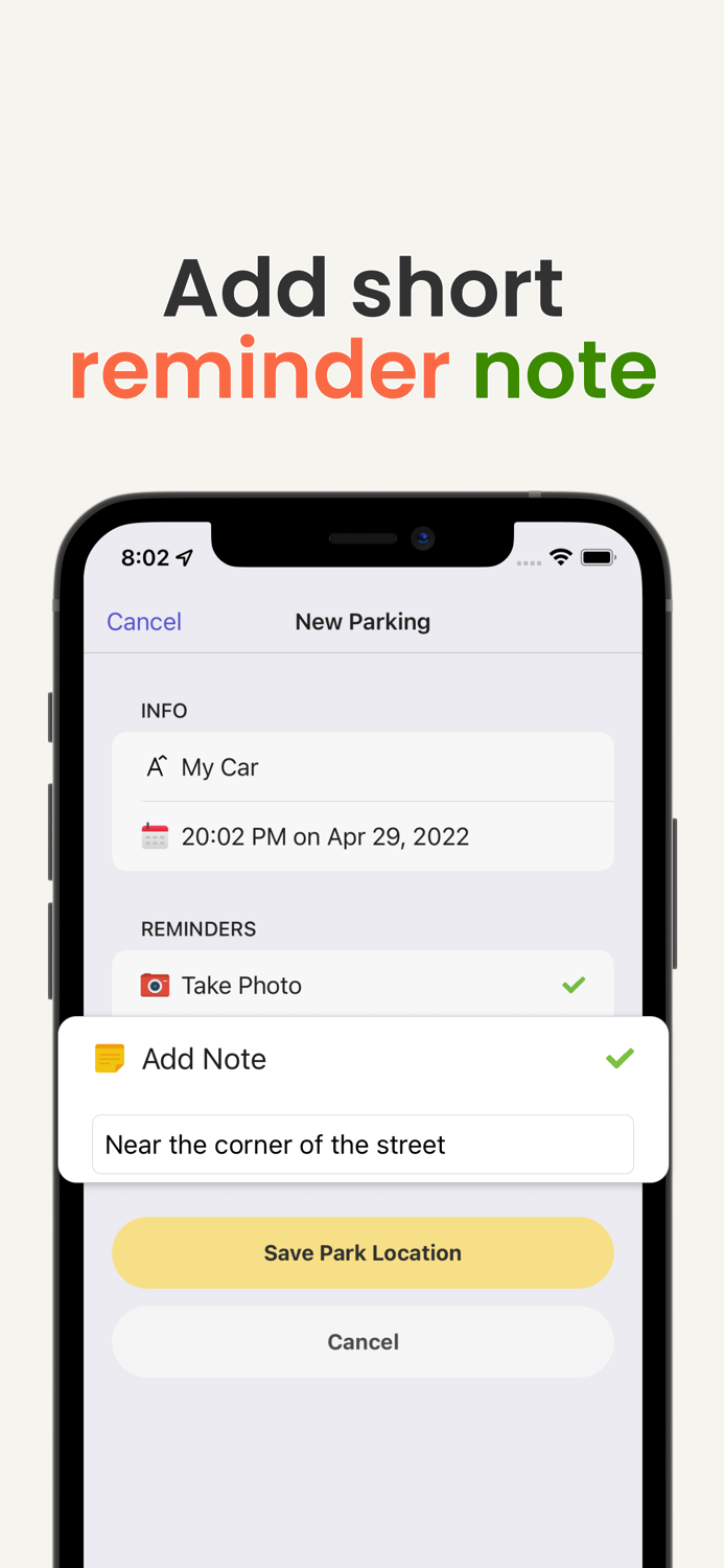 Find My Parked Car Location