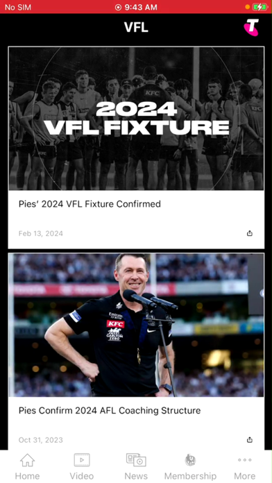 Collingwood Official App Screenshot