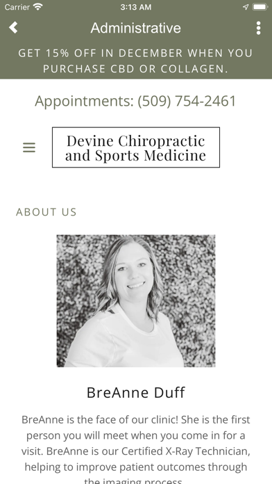 Devine Chiropractic Screenshot