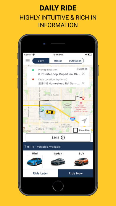 HireMe - Taxi Booking App screenshot 2