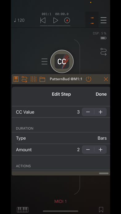 Screenshot #2 pour PatternBud - MIDI CC Sequencer