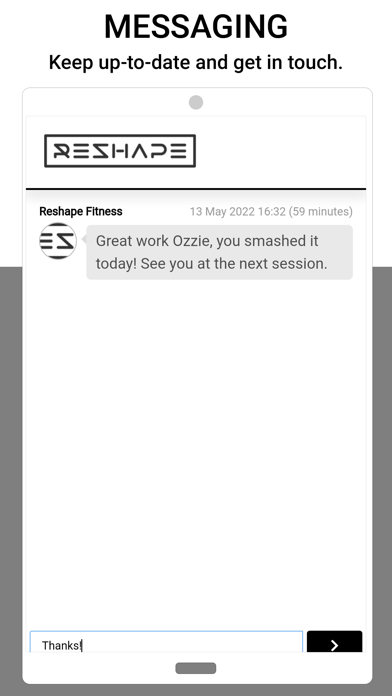 Reshape Fitness Screenshot