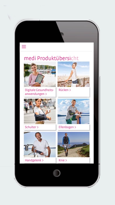medi Produktfinder Orthopädie Screenshot