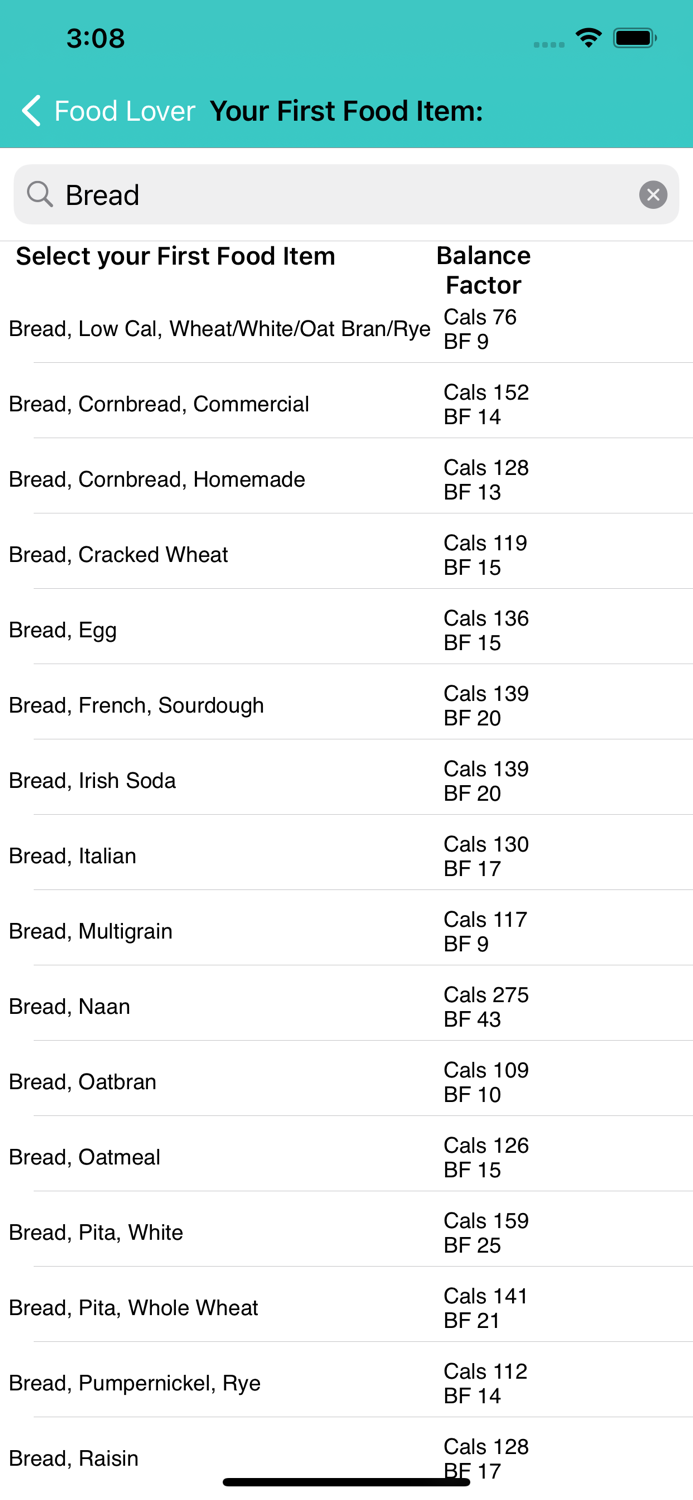Balance Factors Food Lover