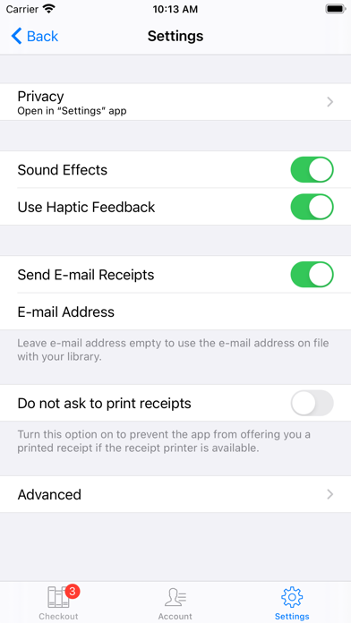 MacEwan Library Checkout Screenshot