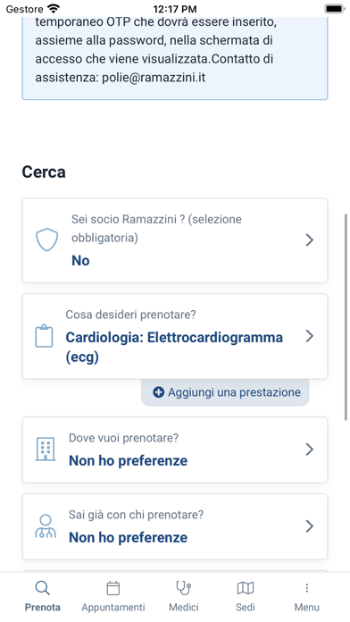 Ramazzini prenotazioni Screenshot