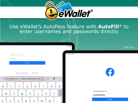 eWallet - Password Manager iPad app afbeelding 2