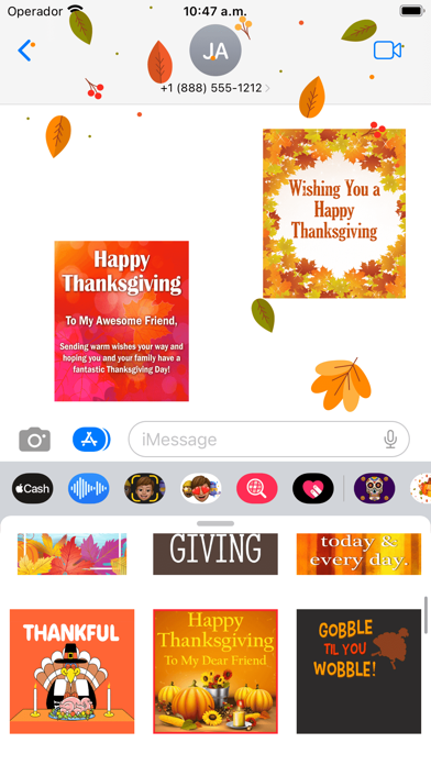 Thanksgiving - Animated Cards Screenshot