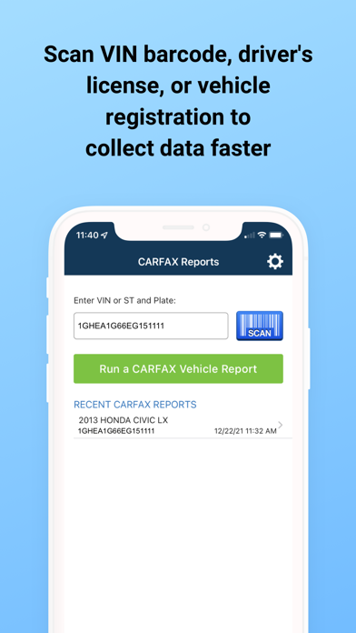 CARFAX for Police Screenshot