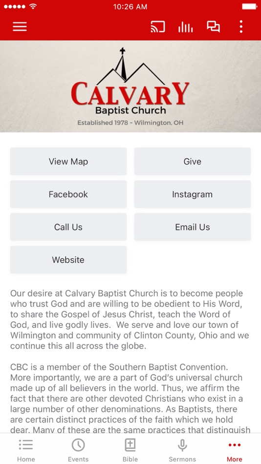 #3. CBC Wilmington (iOS) 由: Calvary Baptist Church (Wilmington-OH)