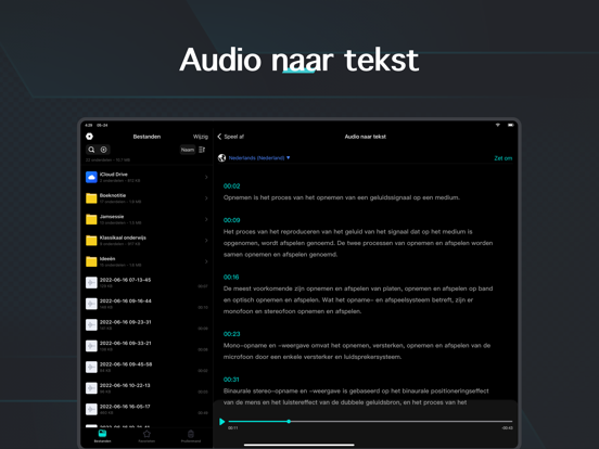 Dictafoon - Geluidsrecorder iPad app afbeelding 2