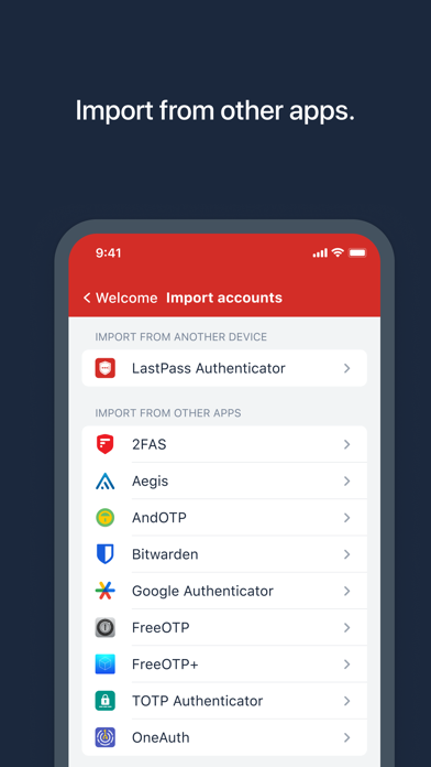 LastPass Authenticator Screenshot