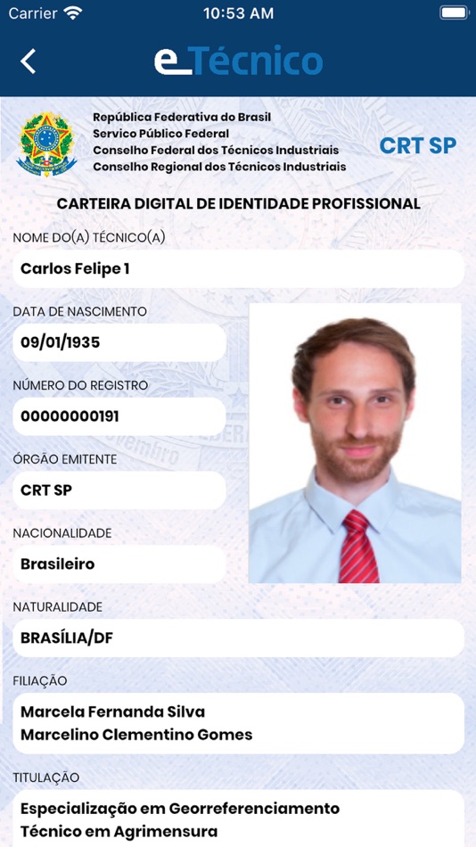 #3. e-Técnico CRT (iOS) Podle: CONSELHO FEDERAL DOS TECNICOS INDUSTRIAIS