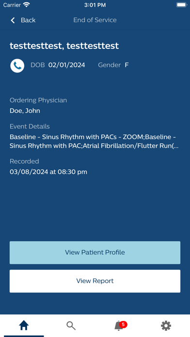 Philips ECG Reports Screenshot