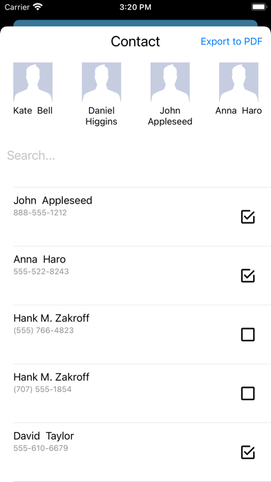 E2PDF - SMS and Contact Export Screenshot
