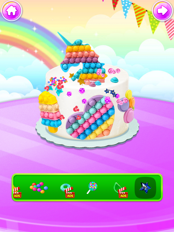 Pop It Rainbow Cake
