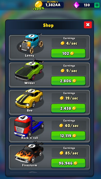 Merge Muscle Cars - Idle Games Screenshot