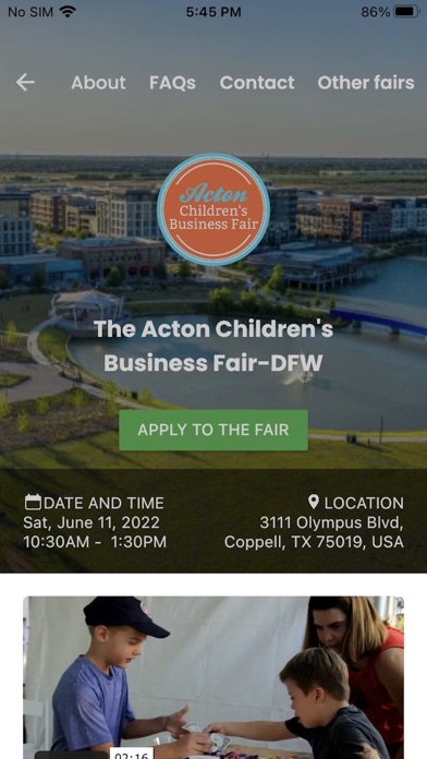 Children’s Business Fair Screenshot
