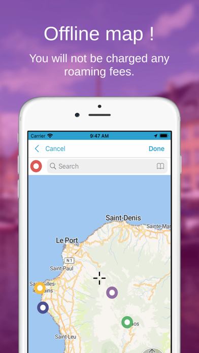 La Réunion OffLine Map Screenshot