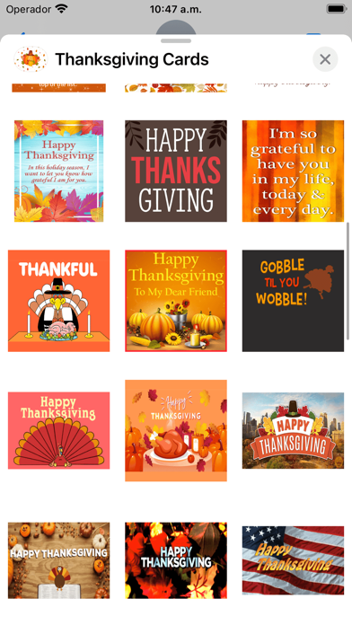 Thanksgiving - Animated Cards Screenshot