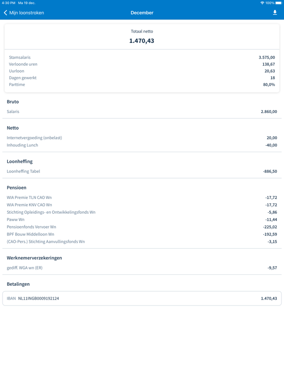 Screenshot #6 pour Nmbrs Medewerker app