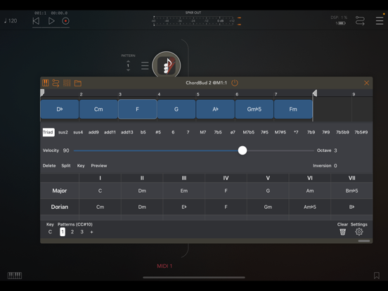 ChordBud 2 AUv3 MIDI Sequencer iPad app afbeelding 2