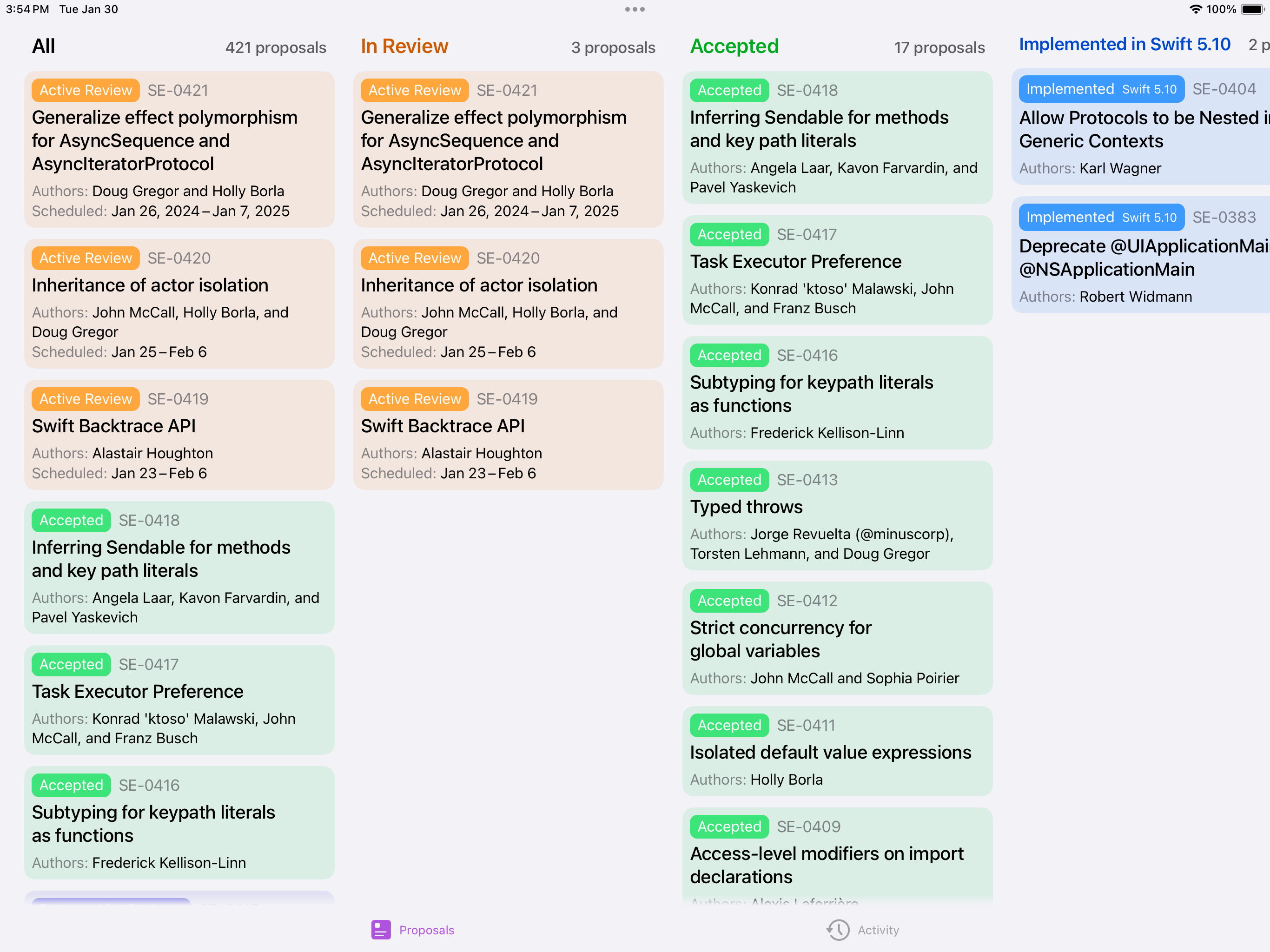 Proposal Monitor