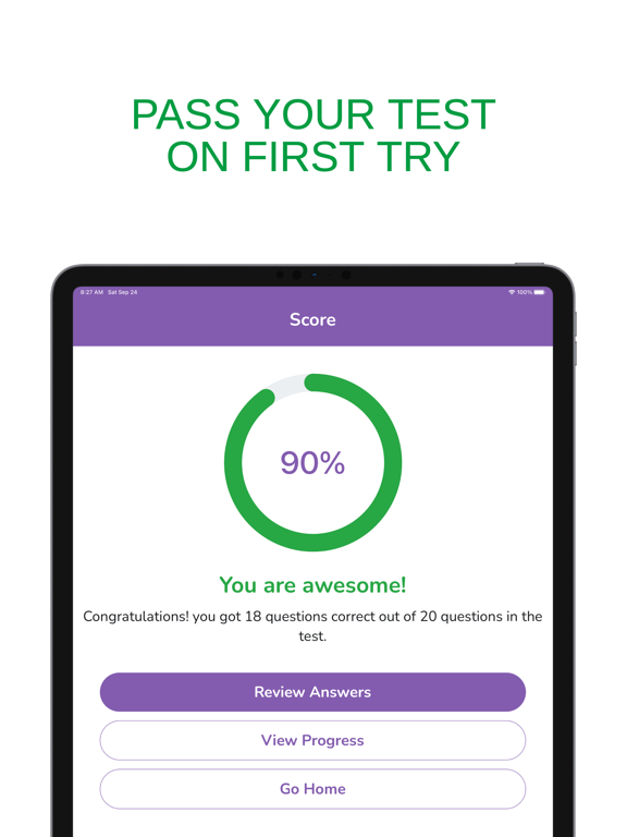 Oklahoma OK CDL Permit Prep iPad screenshot 4 - Education app