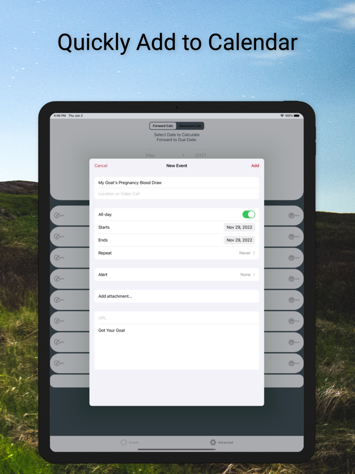 Goat Due Date Calculator