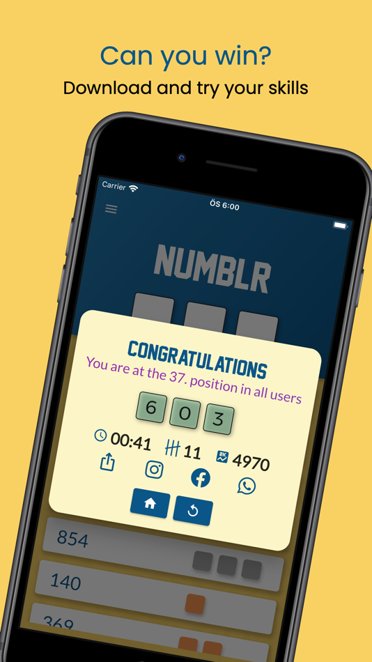 #5. Numblr | Number Guessing Game (iOS) 由: Bahadir ARSLAN