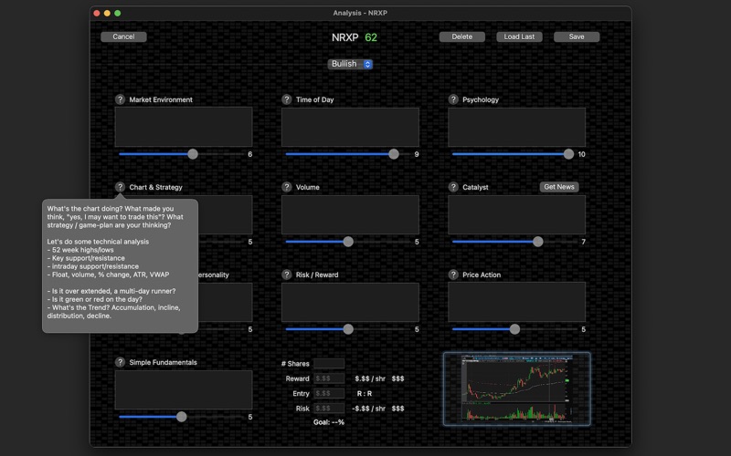 My Trading Journal Screenshot