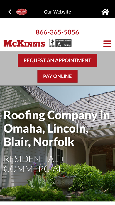McKinnis Roofing Screenshot