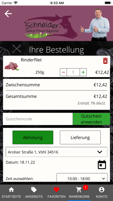 Metzgerei Schneider Screenshot