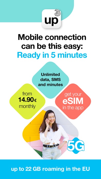 up3 eSIM: 5G Internet & Calls Screenshot