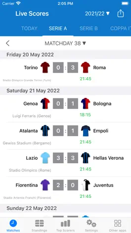 Game screenshot Live Scores for Serie A App mod apk