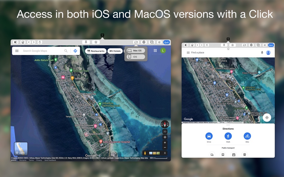 #4. Explore - for Google Maps (macOS) Podle: Lucian Boiangiu