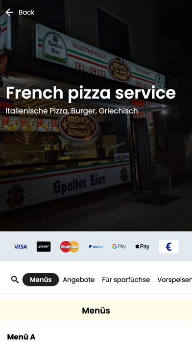 French pizza Schwabach Screenshot