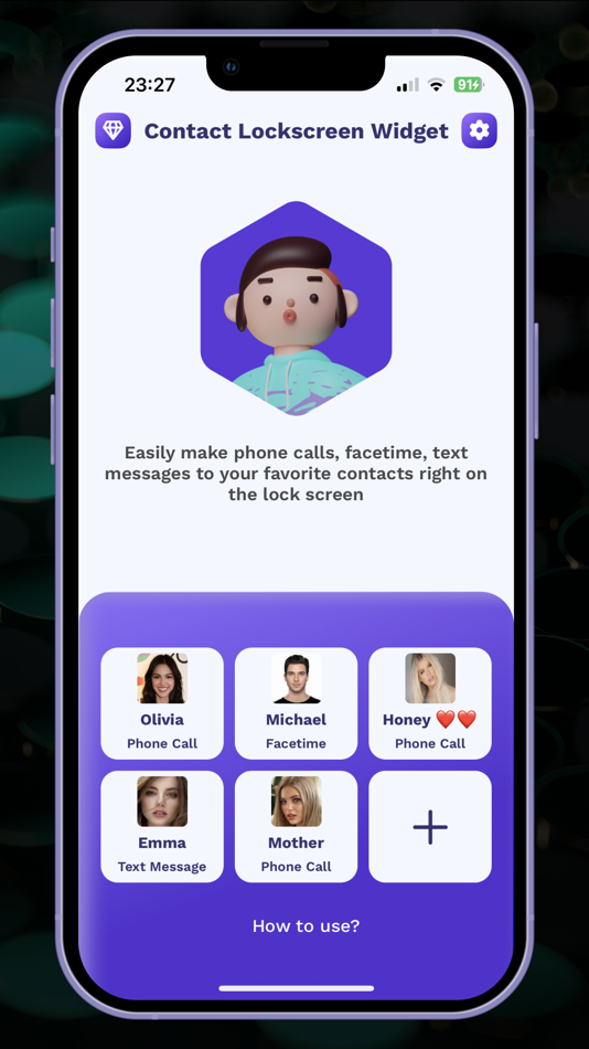 #4. Contact Lockscreen Widget (iOS) 由: MAX COOL CO., LTD