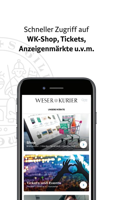 WESER-KURIER - Nachrichten Screenshot