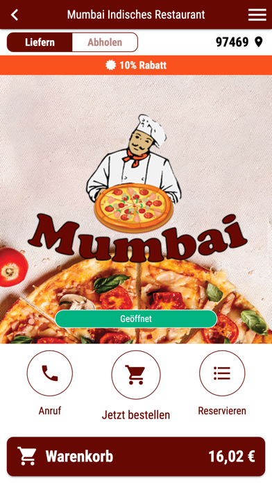 Mumbai Indisches Restaurant Screenshot
