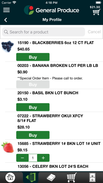General Produce Co. Checkout Screenshot