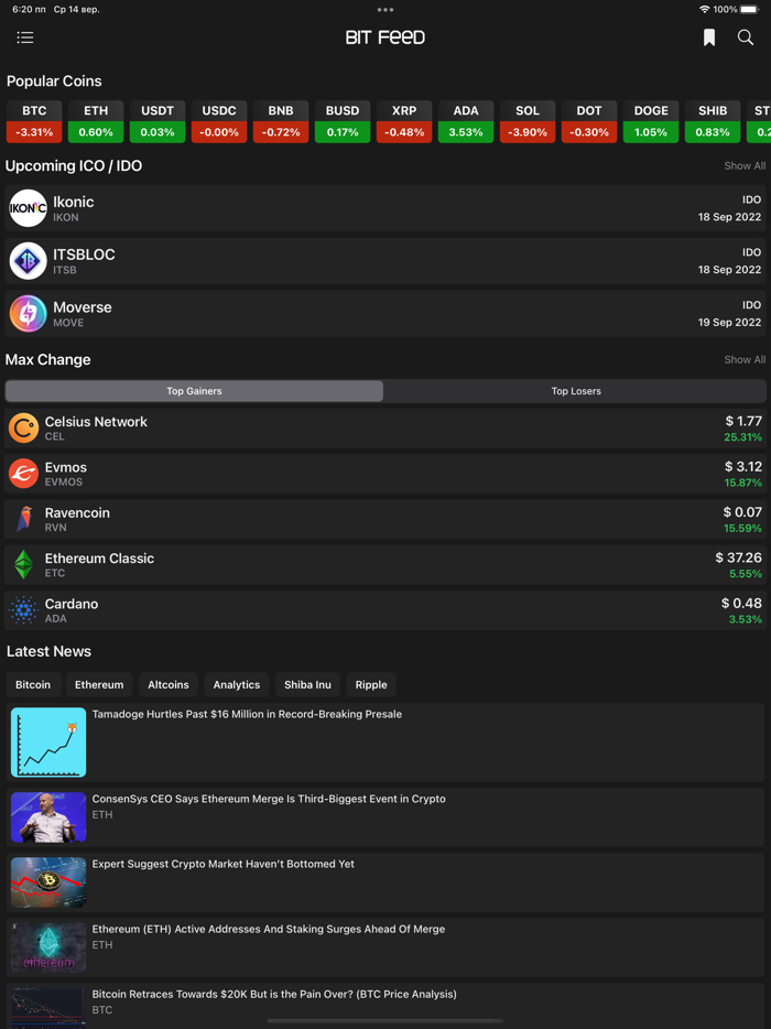 BitFeed ICO Tracker and News