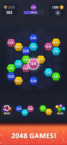 Game screenshot Hexa Number: 2048 puzzle game apk