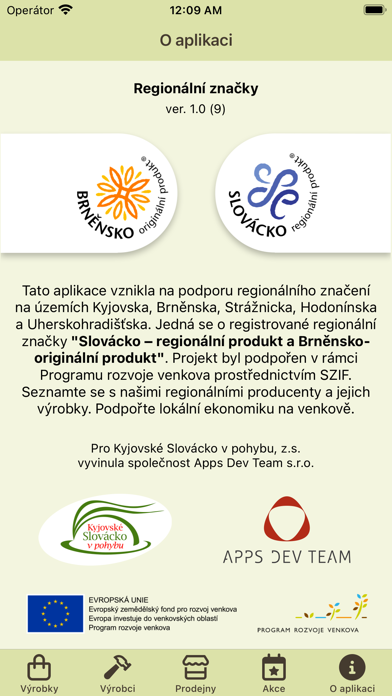 Regionální značky Screenshot