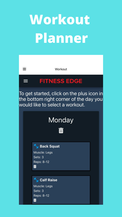 Workout Planner App Screenshot