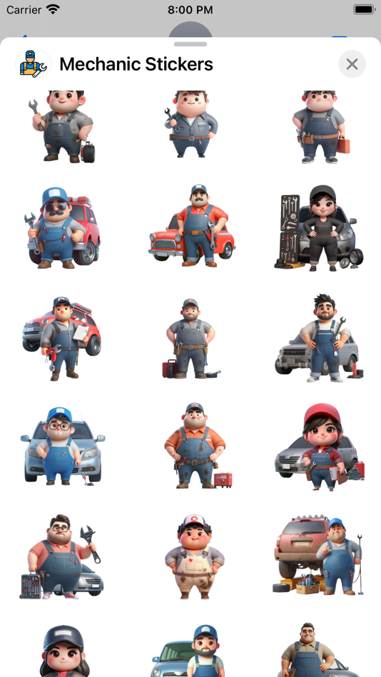 #2. Mechanic Stickers (iOS) Podle: Paul Scott
