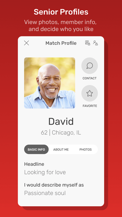 Screenshot #3 pour Dating for Seniors App