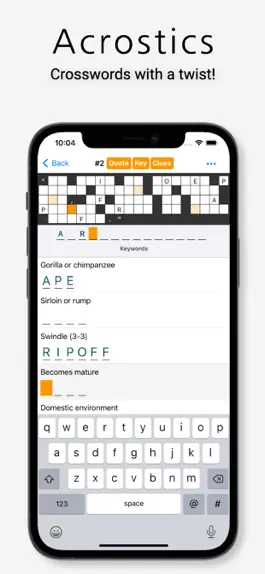 Game screenshot Acrostic Crossword Puzzles mod apk