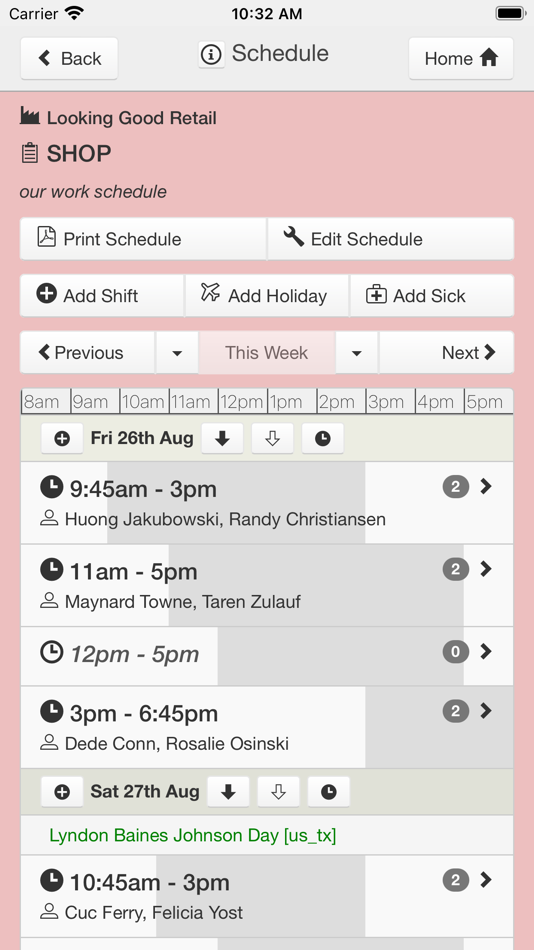 #6. ShiftApp - Employee Scheduling (iOS) 由: Jason Lee Limited