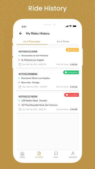CrewCare RideShare Screenshot